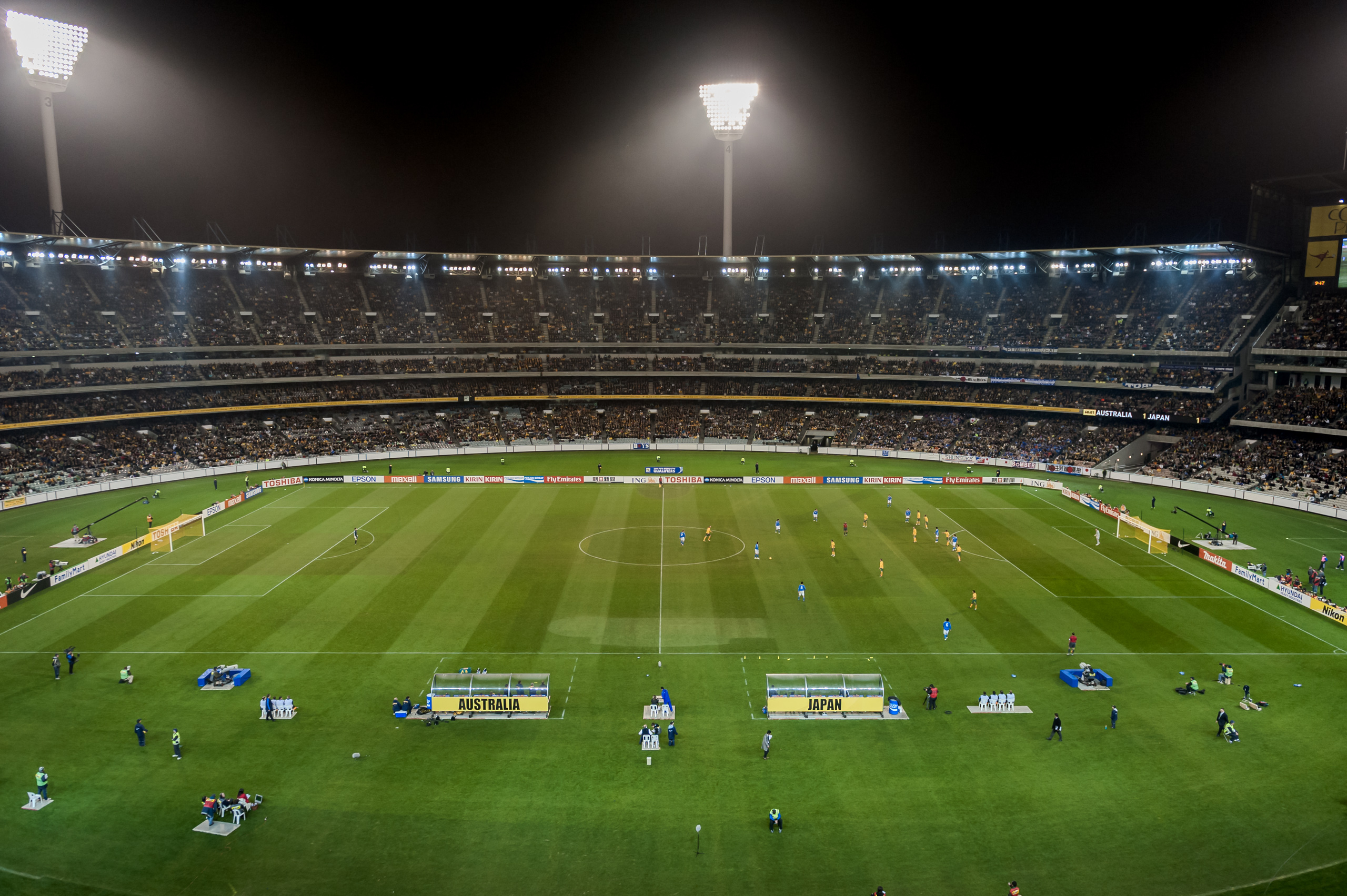 MELBOURNE, 17 JUNE 2009 - A view of the Melbourne Cricket Ground during an Asia group 1 qualification match for the FIFA 2010 World Cup between Australia and Japan in Melbourne, Australia.